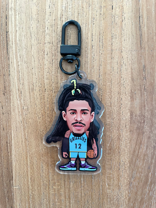 Basketball and football keychain